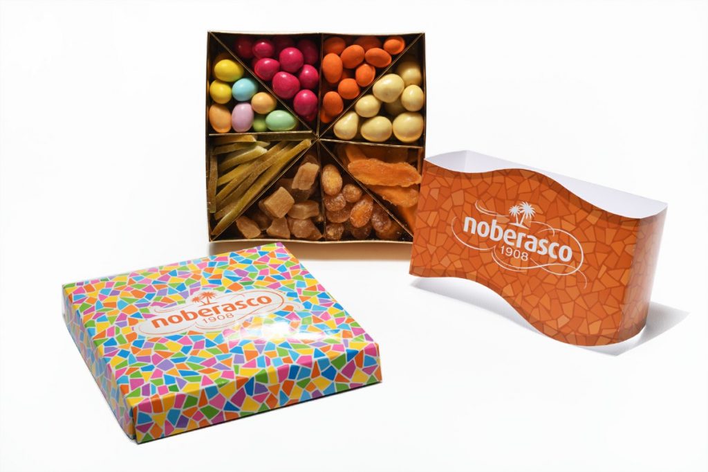 Pasqua 2018 Noberasco novità stile Gaudì scatole con frutta al naturale