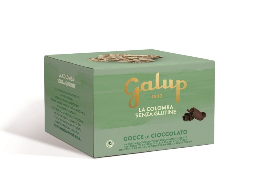 Novità Galup Pasqua 2019 Colomba Senza Glutine con gocce di cioccolato