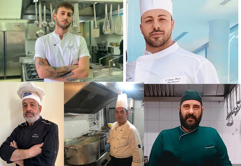Chef Antonio Cicciù Chef Alessio Fazio Chef Roberto Scilipoti e Carmelo Mazzeo Chef Bruno Capogreco Tonnarella Fish Food 2023