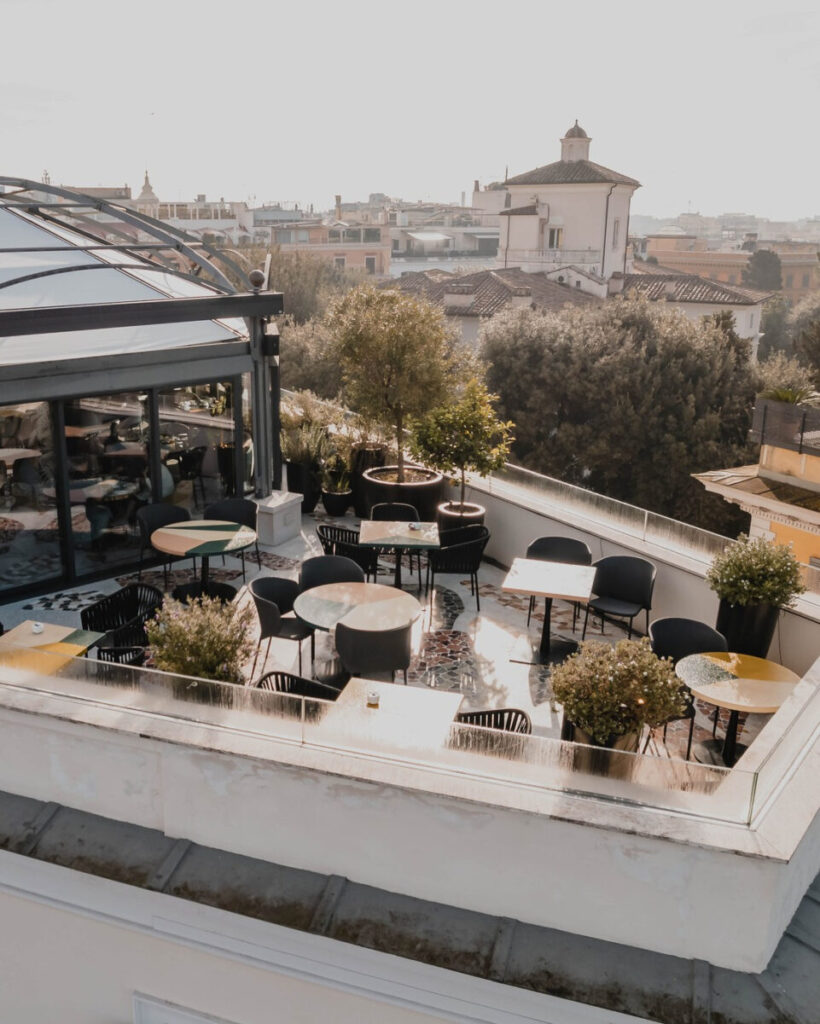 Settimo Roman Cuisine & Terrace Rooftop Sofitel Rome Villa Borghese Vista panoramica su Roma